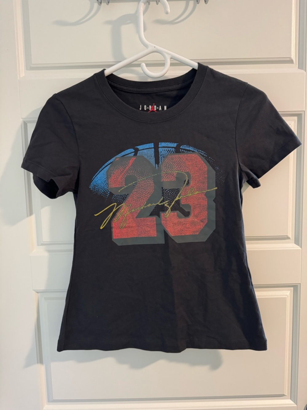 NWT Nike Air Jordan Slim Fit Michael Jordan Signature Cotton Tee, Black, Size XS